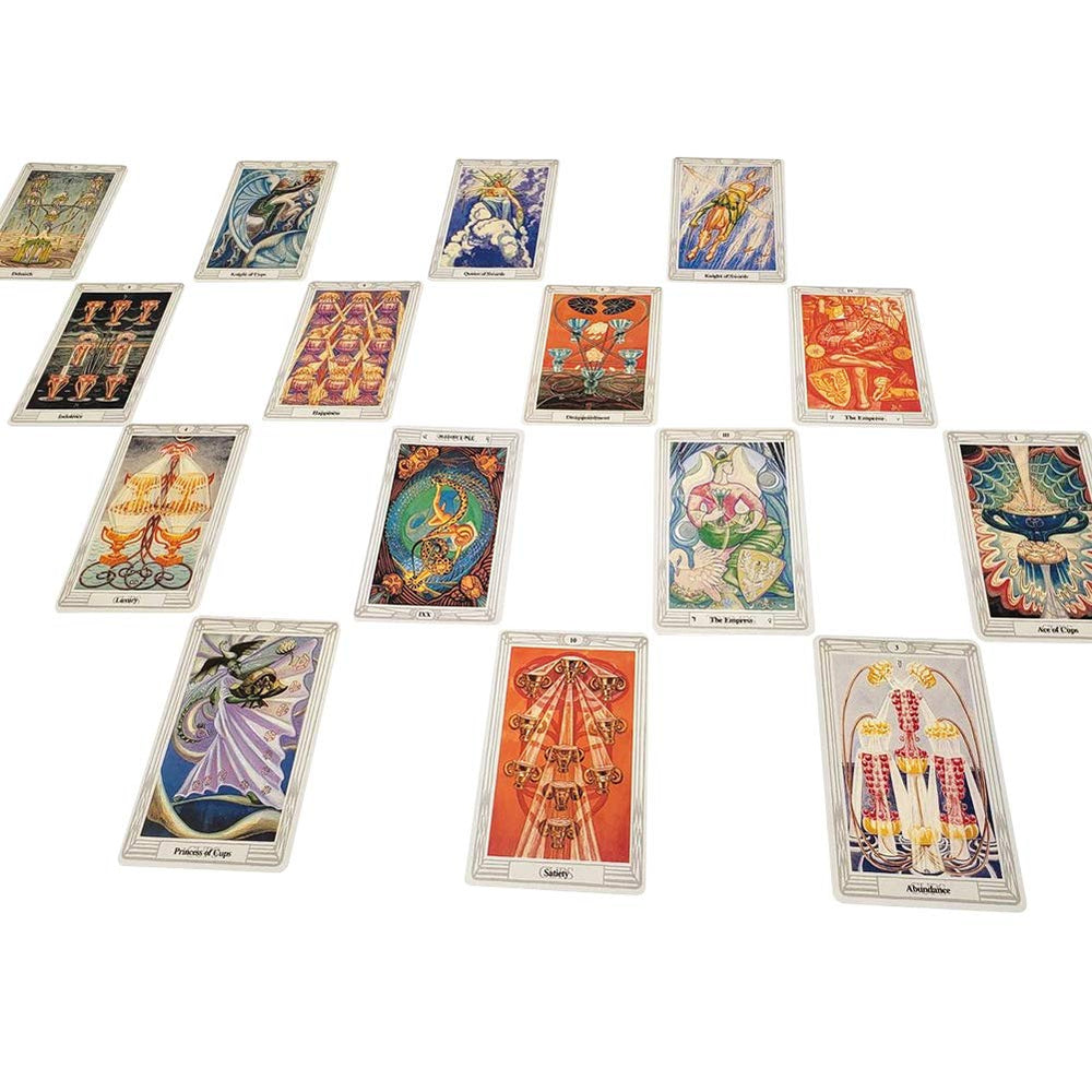 Jamron Thoth tarot deck back design inspires curiosity for readings.