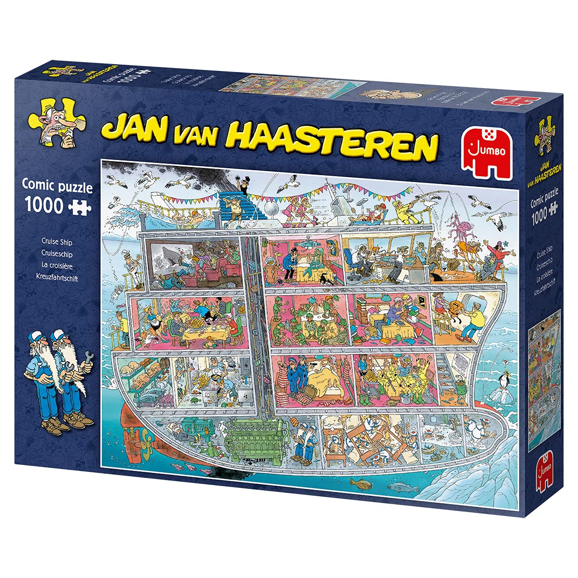Jan van Haasteren self-portrait cameo inside Cruise Ship puzzle