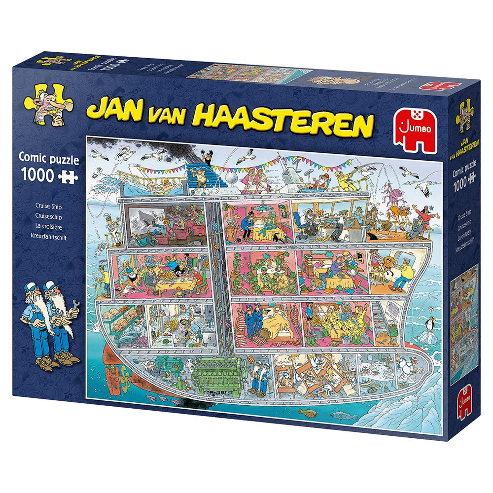 Jan van Haasteren self-portrait cameo inside Cruise Ship puzzle