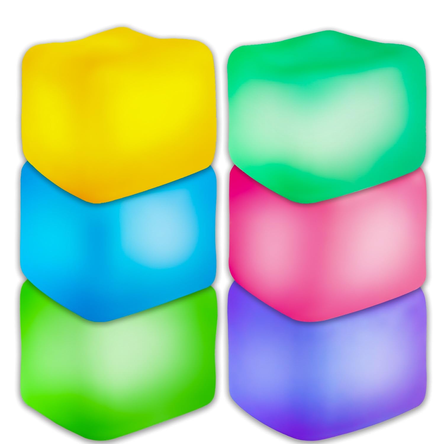 JANESVISSY glow stress cube blue for calming tactile relief during work