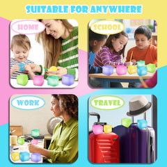 JANESVISSY glow stress cube pink encourages mindful squeezes for kids and teens
