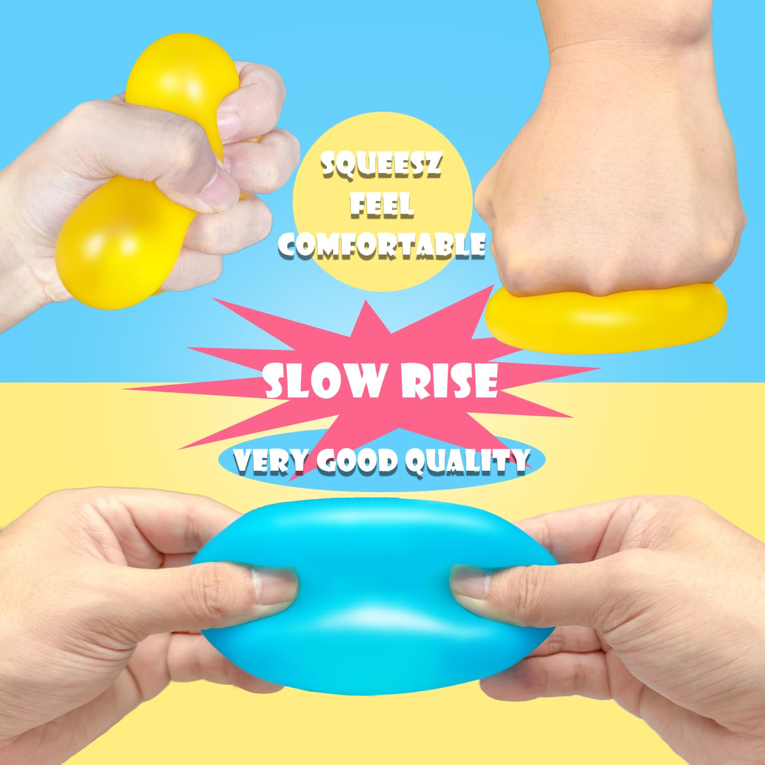 JANESVISSY glow stress cube yellow supports relaxation during breaks at home