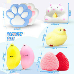 JANESVISSY strawberry squishies with soft silicone texture for sensory play