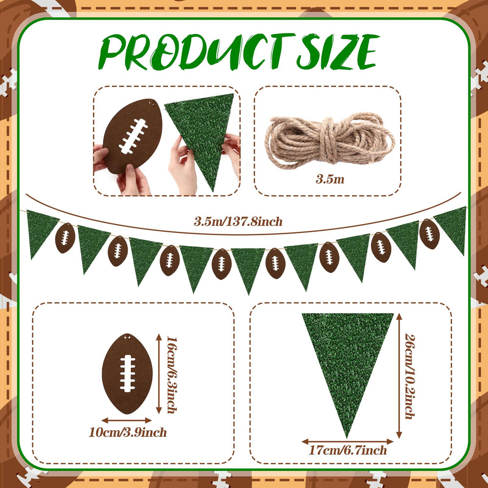 Janinka football banner felt footballs add sporty charm to decor