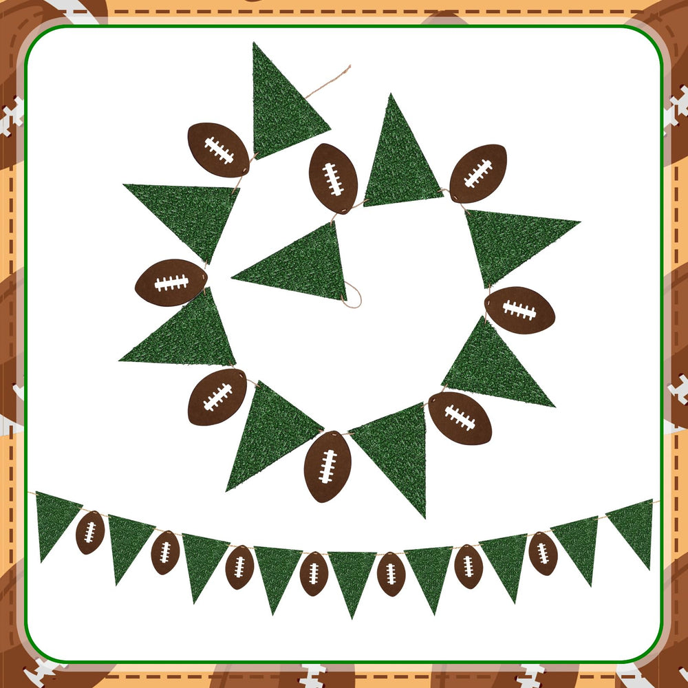 Janinka football banner green and brown colors evoke field mood