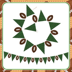 Janinka football banner green and brown colors evoke field mood