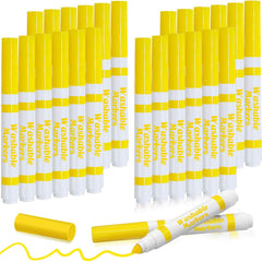 Janlaugh 24-piece yellow washable markers bulk for classroom art projects