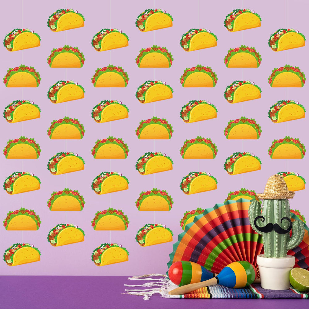 Janlaugh cardstock taco banner closeup showing durable print