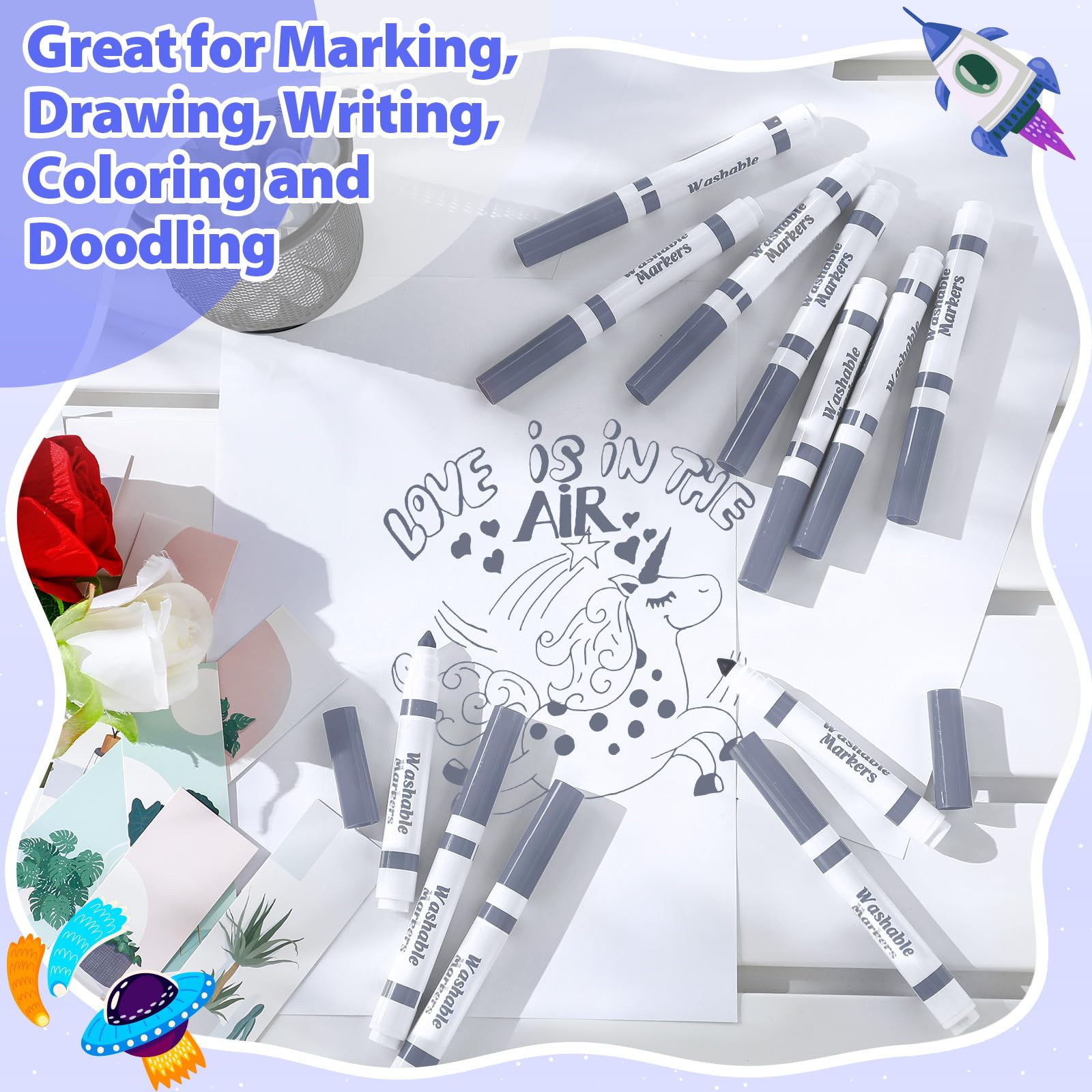 Janlaugh markers in classroom use for notes and coloring