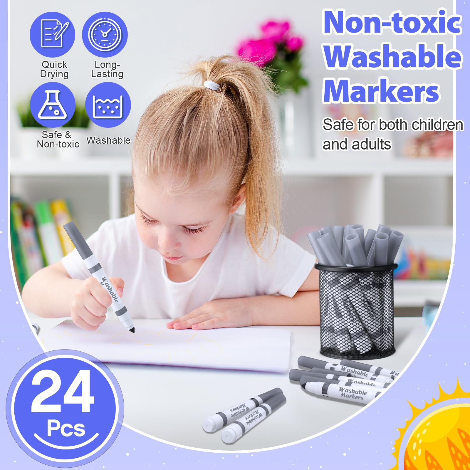 Janlaugh markers for kids art projects and coloring