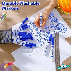 Janlaugh 24 blue markers offer a bulk supply for sharing and group activities