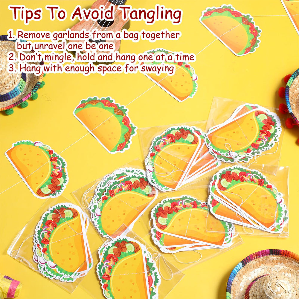 Janlaugh taco banner hanging display showing easy setup