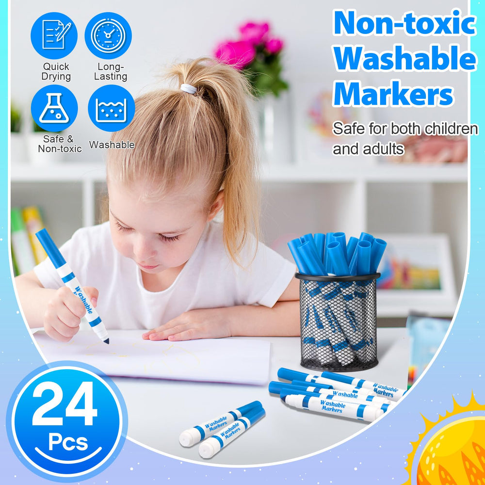 Janlaugh washable ink cleans easily from skin and fabrics.
