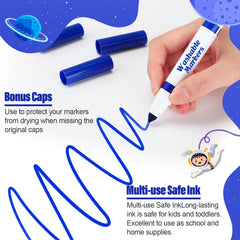 Janlaugh washable markers are odorless and non-toxic, safe for kids during crafts
