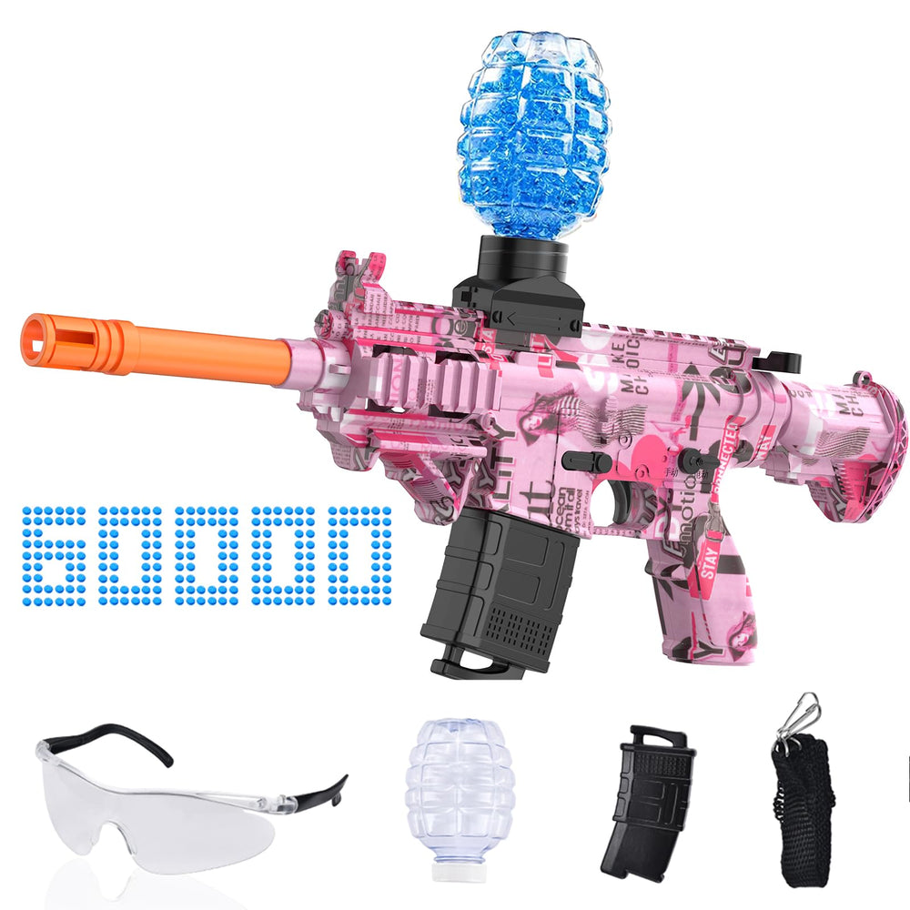 JANNIRESS electric gel ball blaster pink ready for outdoor battles