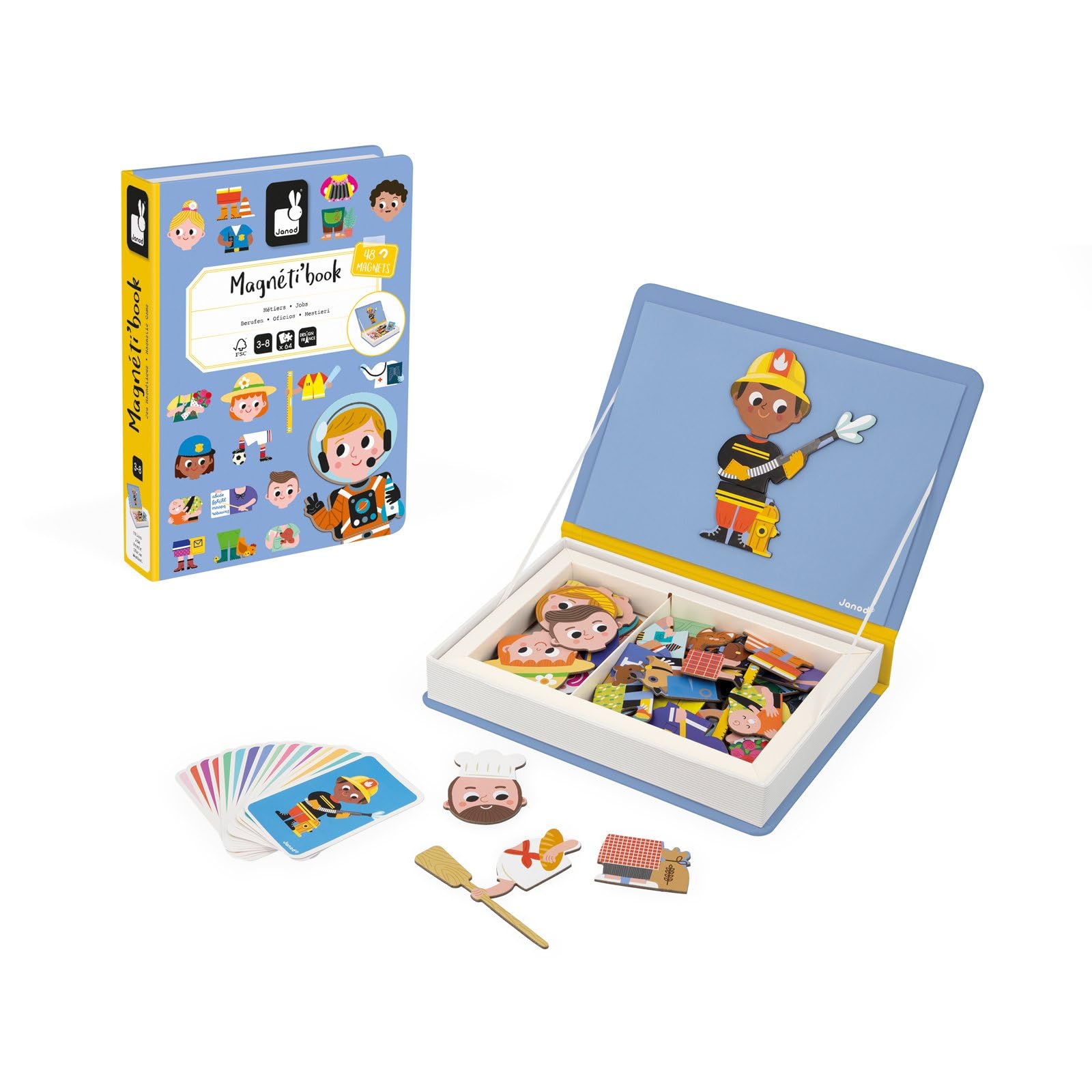 Janod Magnéti'Book Métiers magnets and cards for imaginative scenes