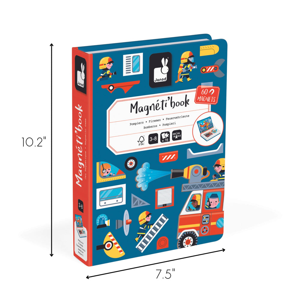Janod Magnéti'Book Firefighters ideal for ages 3 and up.