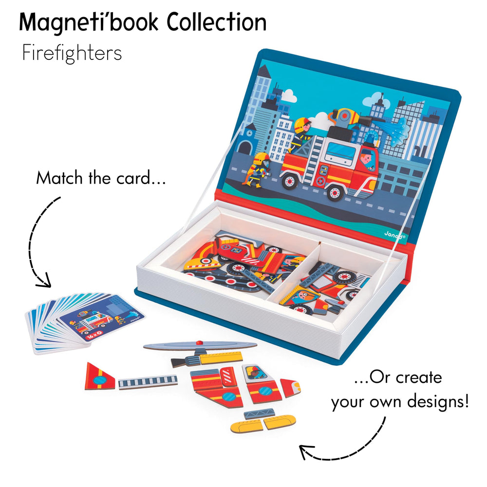 Janod Magnéti'Book Firefighters safety-certified toy from a trusted brand.