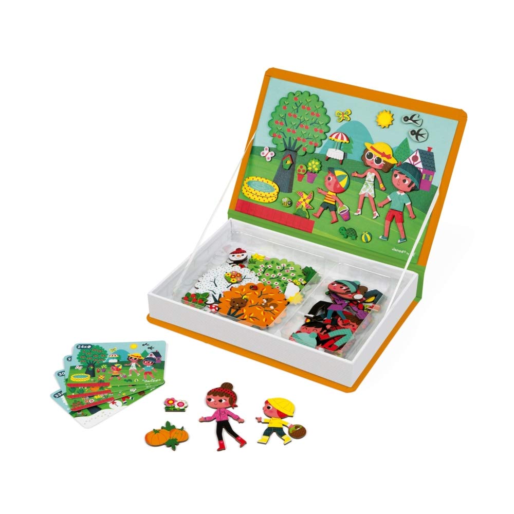 Janod MagnetiBook Fall Scene for color and texture exploration in early learning