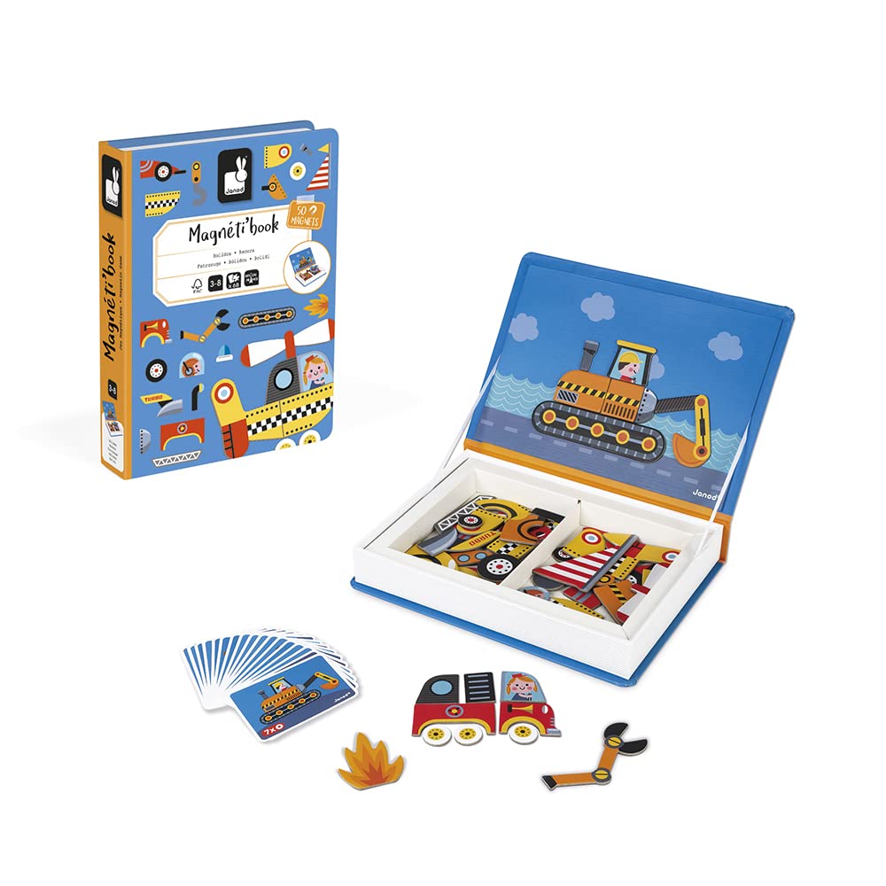 Janod MagnetiBook book-storage design keeps pieces organized