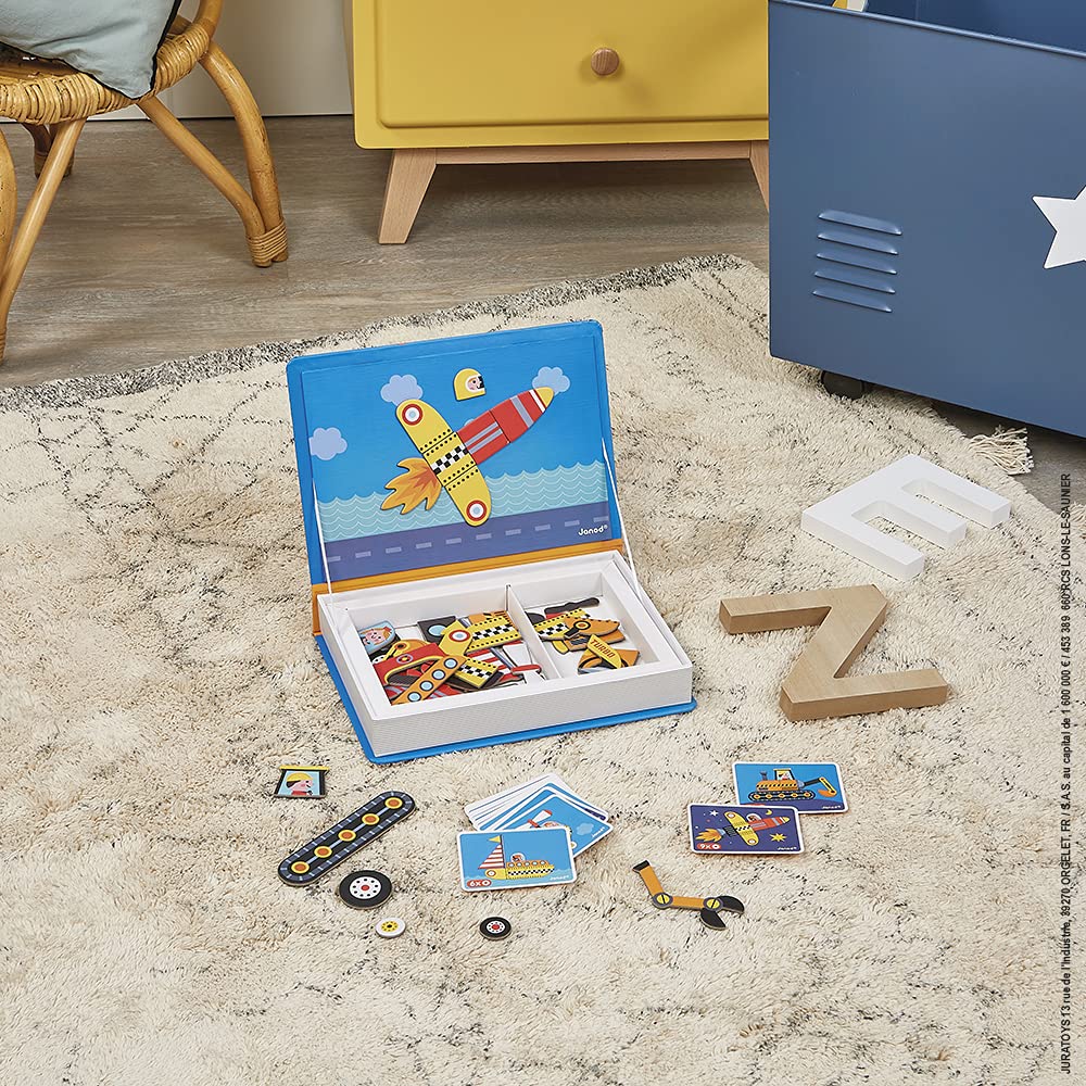 Janod MagnetiBook construction magnets enabling endless designs