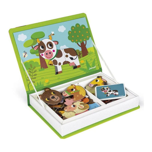 Janod MagnetiBook animal tiles close-up to inspire imaginative play and dexterity