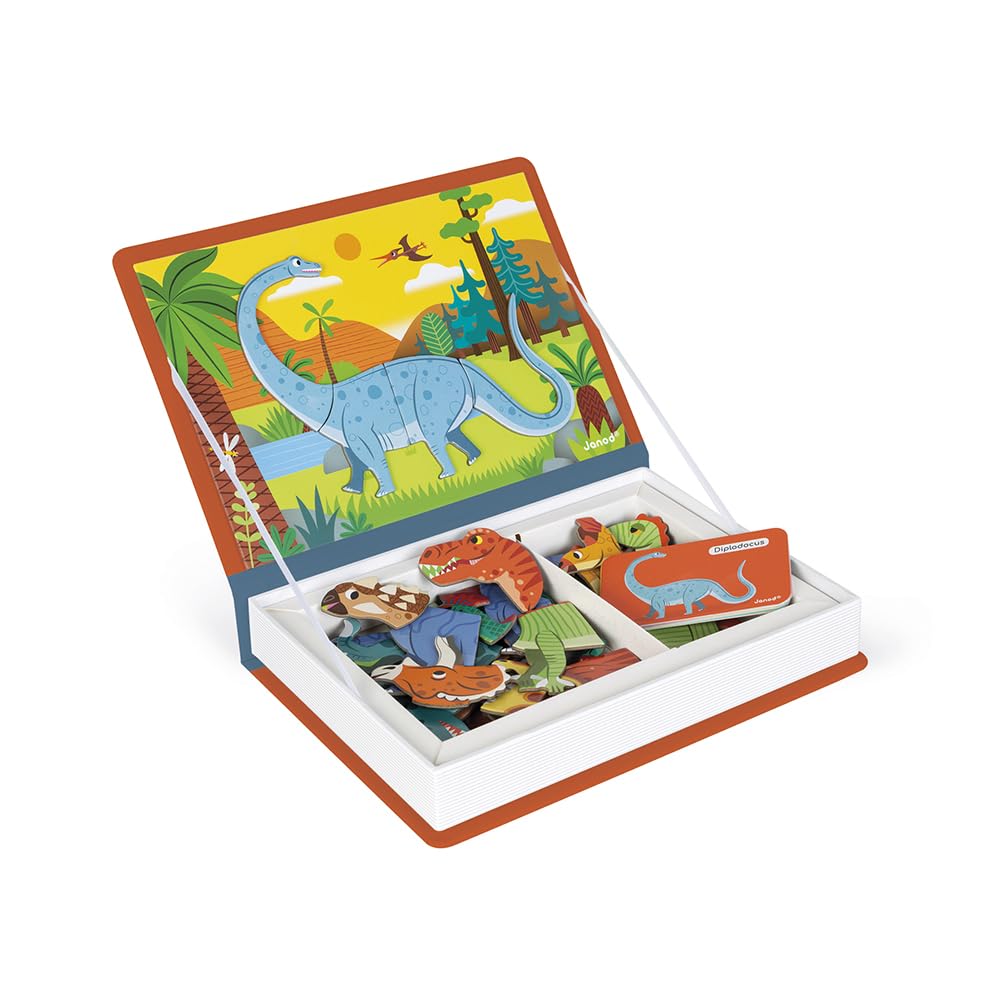 Janod Magnetibook book-format storage case keeps pieces organized