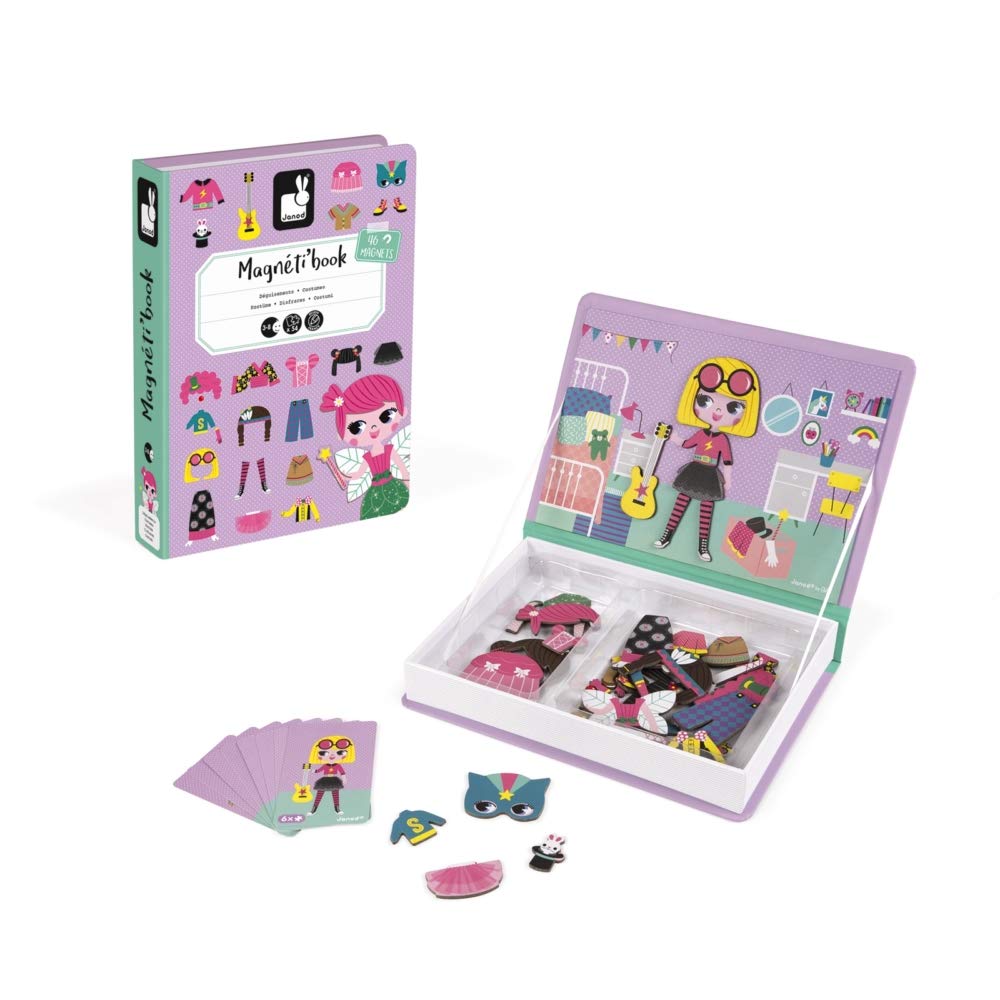 Janod MagnetiBook face pieces spark creative costume ideas for kids