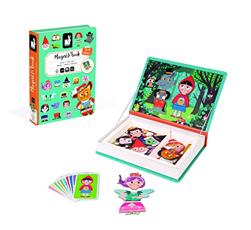 Janod Magneti'Book Fairy Tales shows 30 magnetic pieces for creative fairytale builds