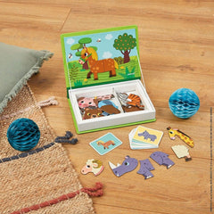 Janod MagnetiBook shelf-ready storage keeps play tidy after journeys