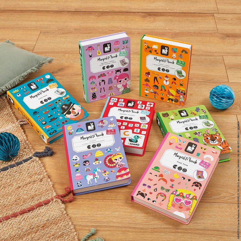 Janod MagnetiBook travel compact case for on-the-go play