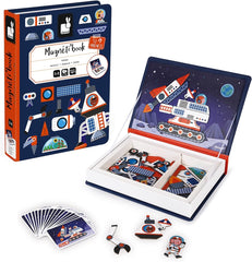 Janod Magneti'Book Universe 70 compact design fits in a bag for trips.