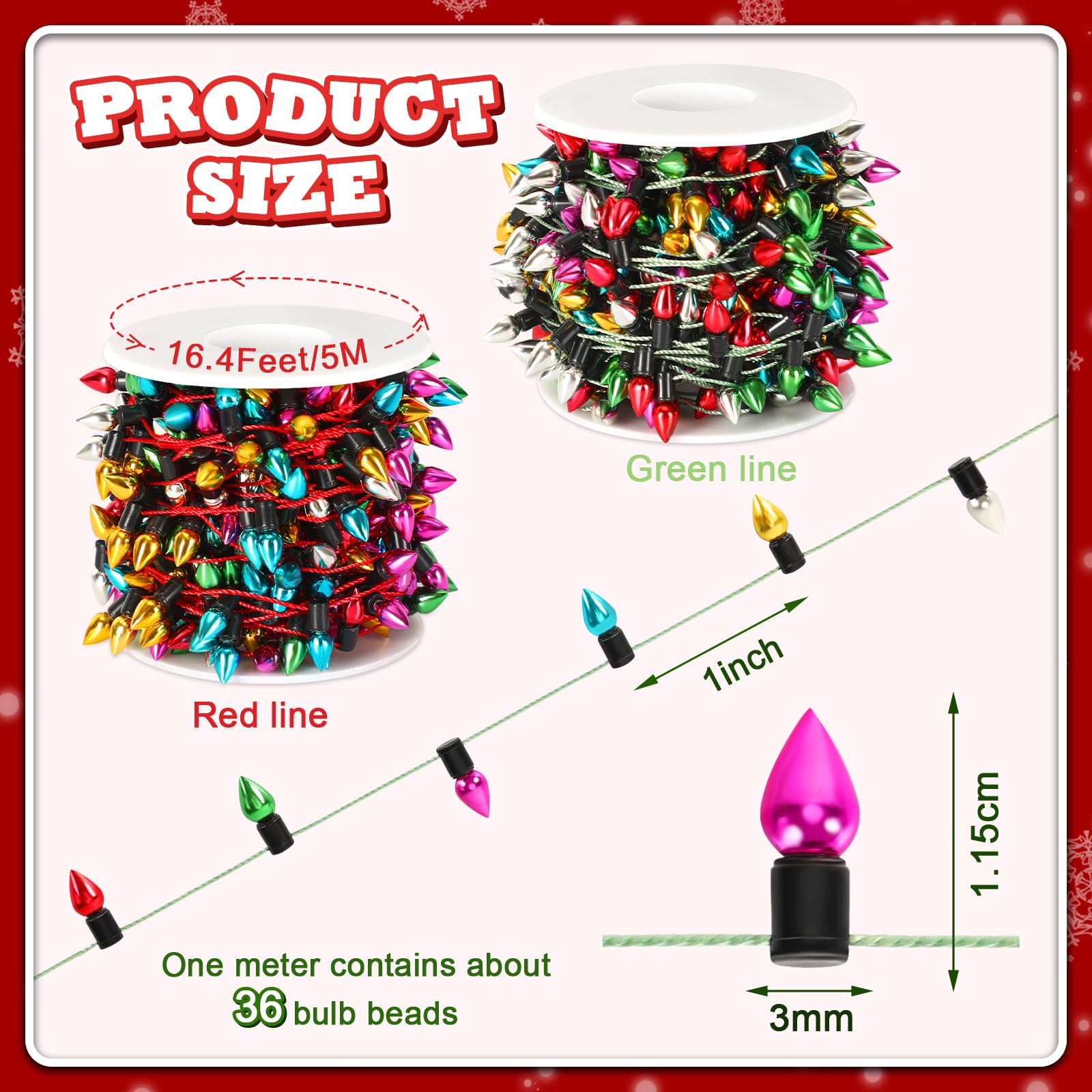 Jansun dollhouse lights mini-tree-decor adds festive red-green sparkle