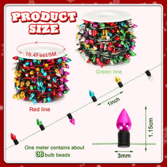 Jansun dollhouse lights mini-tree-decor adds festive red-green sparkle
