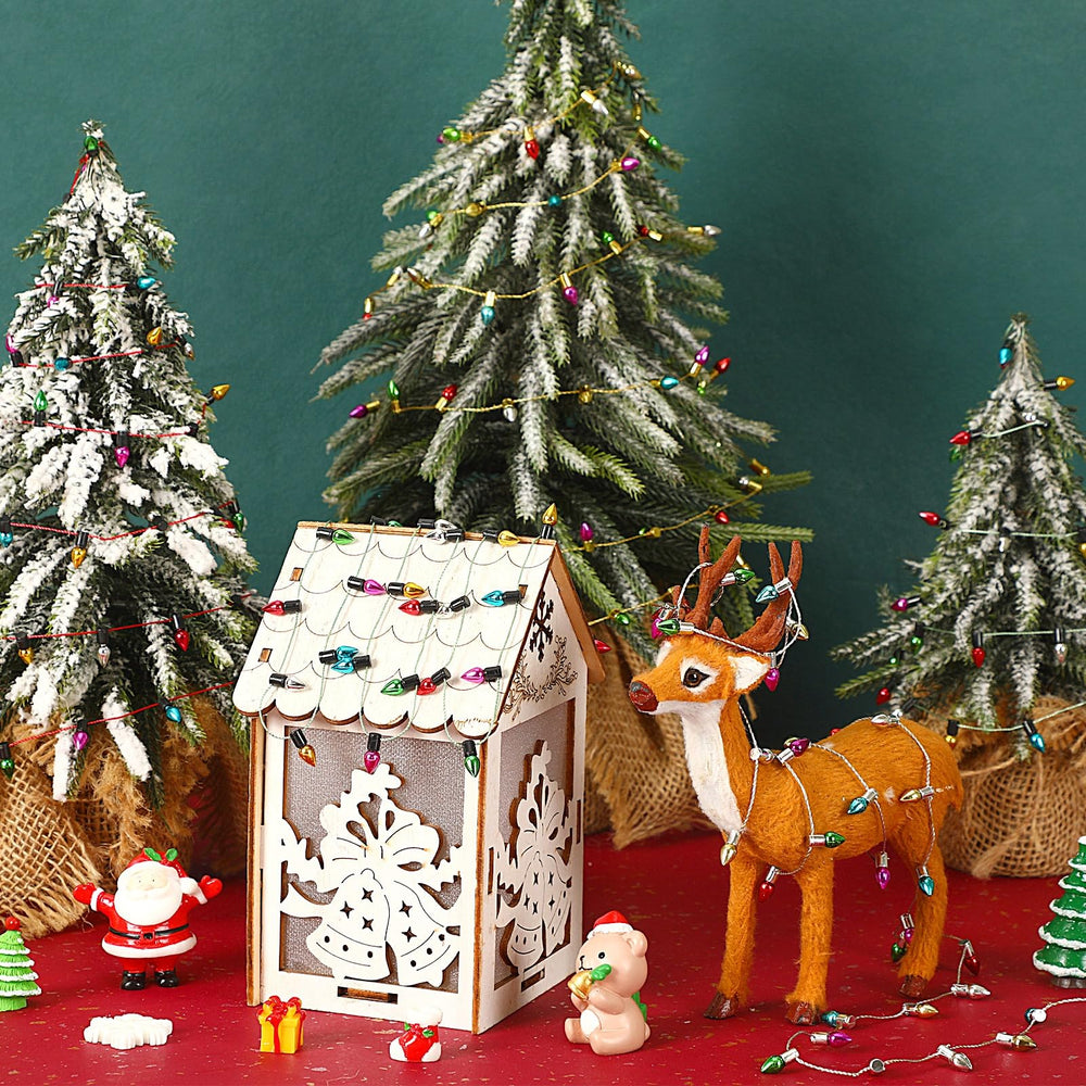 Jansun dollhouse lights on roof decoration demonstrates versatile placement ideas