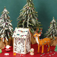 Jansun dollhouse lights on roof decoration demonstrates versatile placement ideas