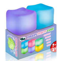 JANESVISSY stress cube blue glow for tactile relief and focus.