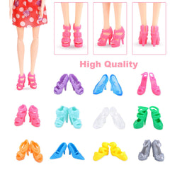 JANYUN high-heel doll boots offer stylish variety for dress-up fun.