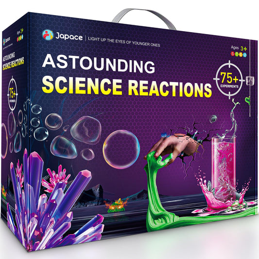Japace crystal growing setup for girls aged 4-8 showcasing colorful crystals
