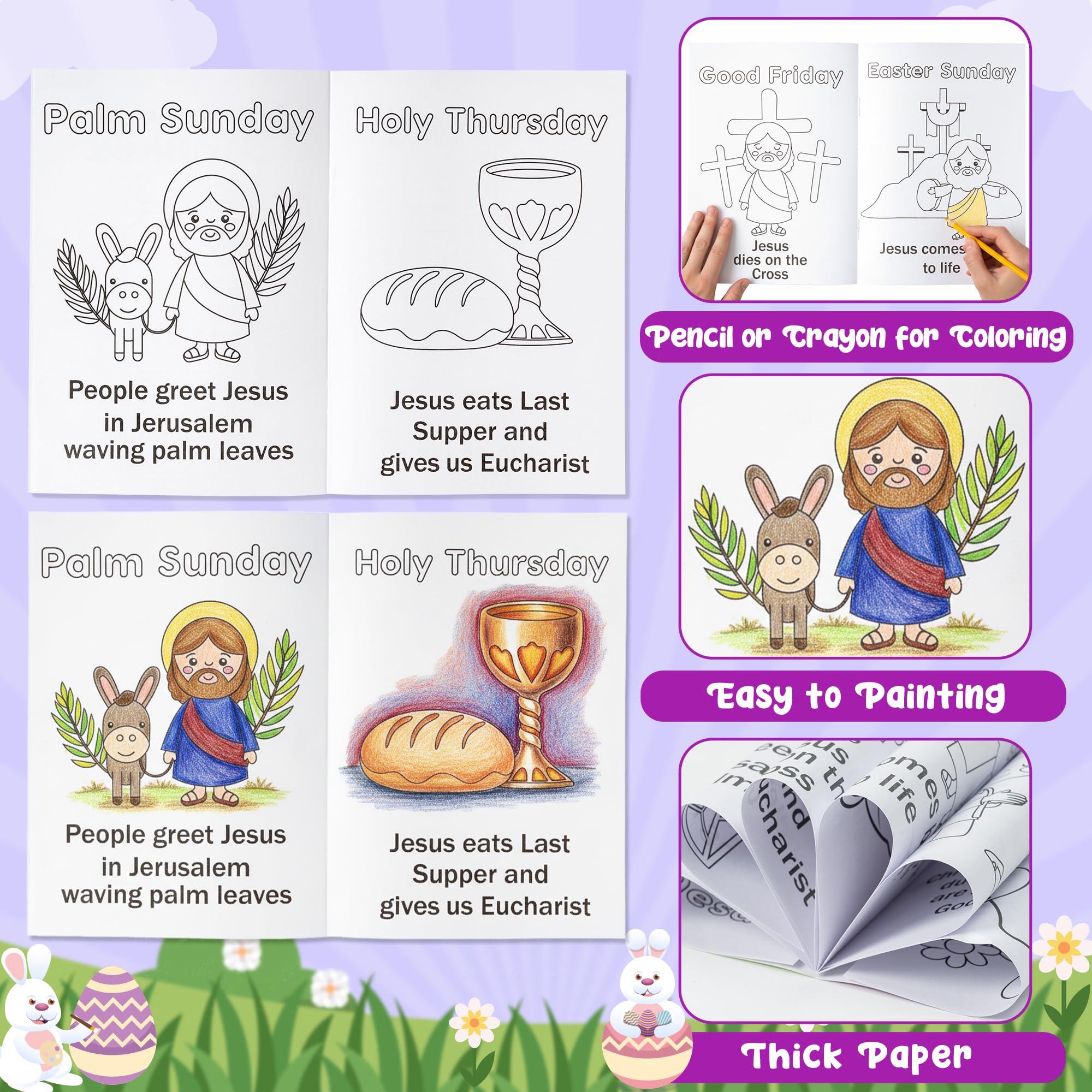 JAPBOR lent-themed drawings designed to engage children with faith-inspired imagery.