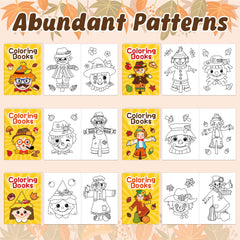 JAPBOR Fall Scarecrow coloring book inside page 1 – detailed patterns for young colorists.