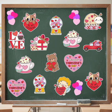JAPBOR magnets decorate fridges, whiteboards, and more with cheerful Valentine art.