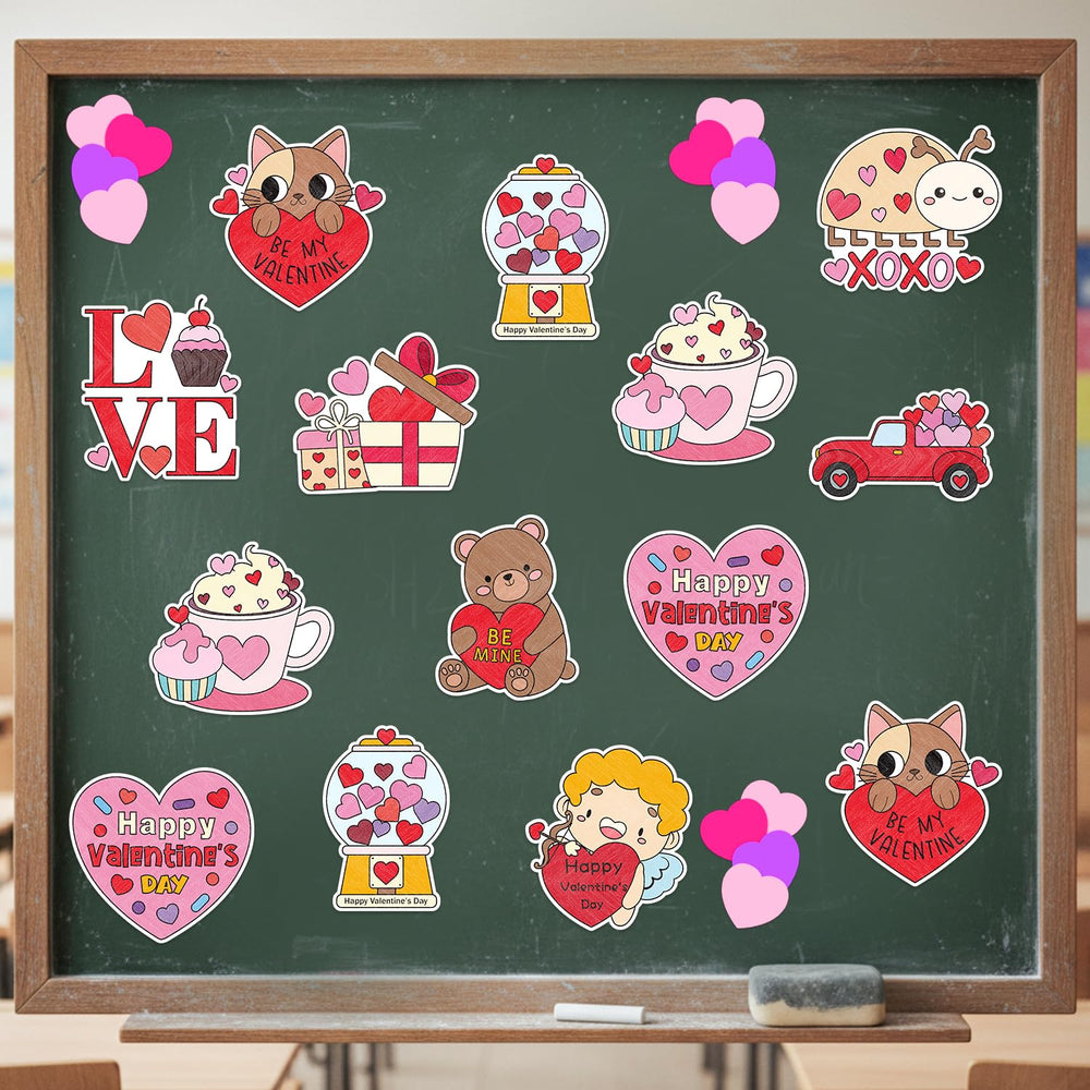 JAPBOR magnets decorate fridges, whiteboards, and more with cheerful Valentine art.