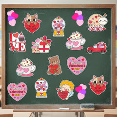 JAPBOR magnets decorate fridges, whiteboards, and more with cheerful Valentine art.