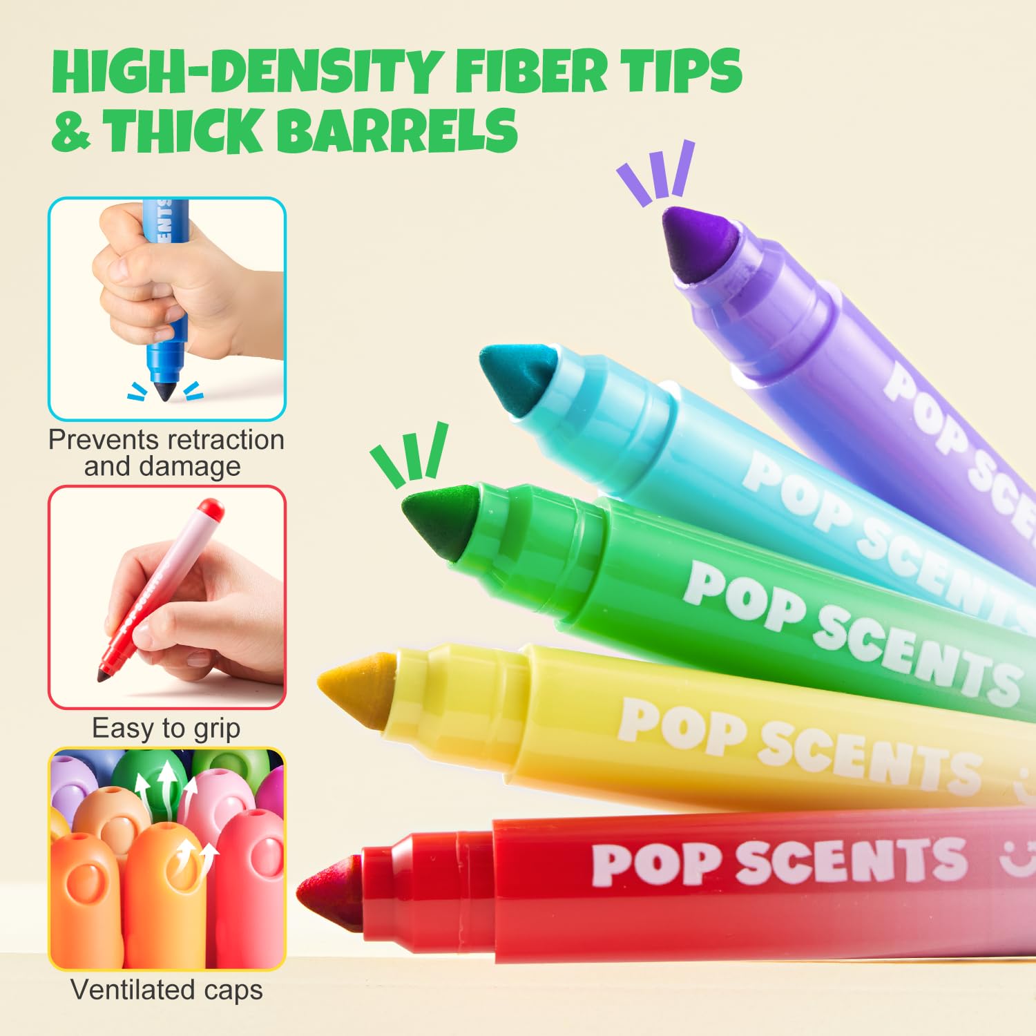 Jar Melo fruit scented markers stimulate sensory play during crafts