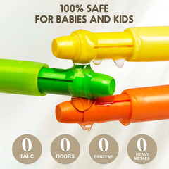 Jar Melo Jumbo crayons offer silky coloring that eases little hands.
