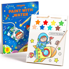 Jar Melo paint with water book cover for mess-free creative play with toddlers.