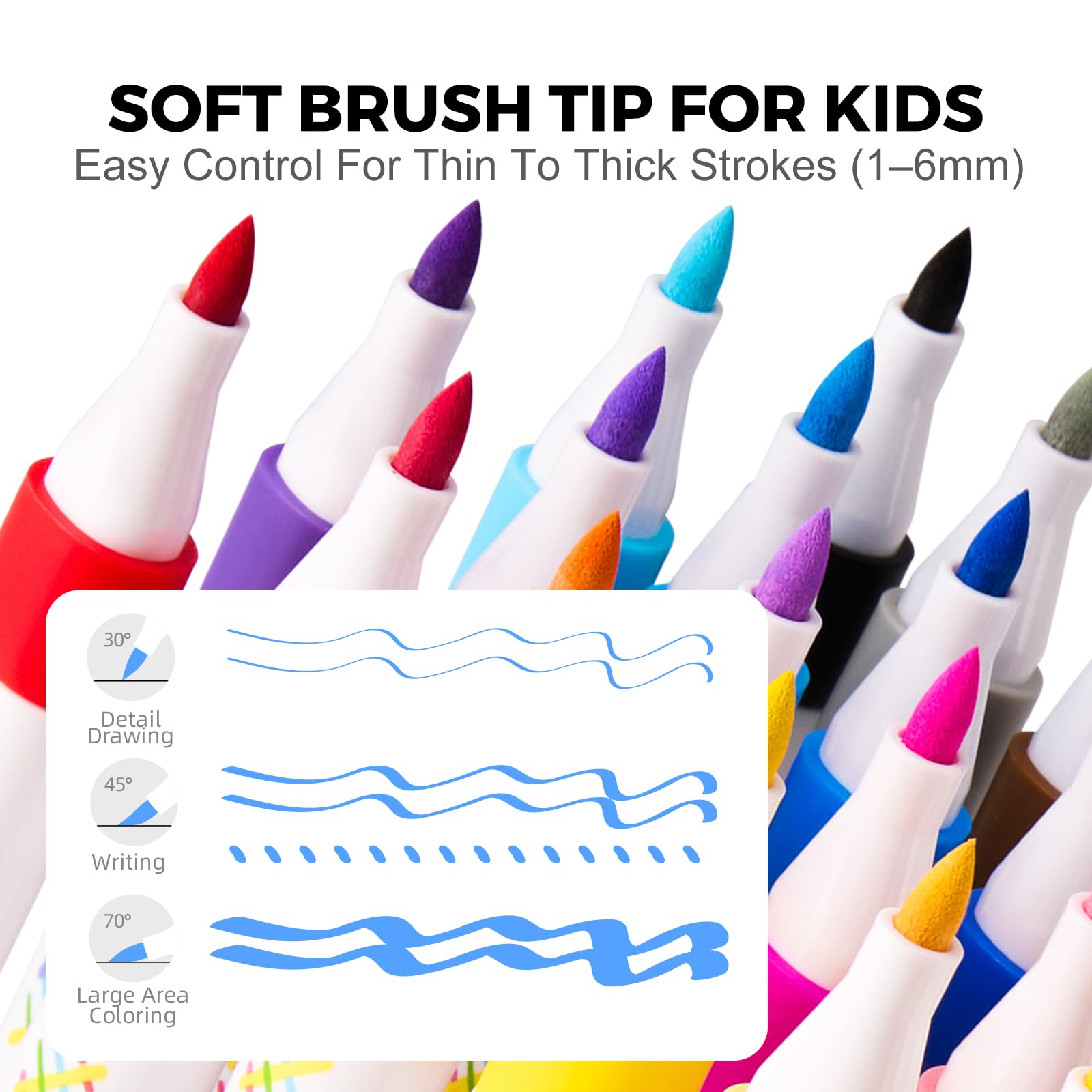 Jar Melo washable markers rinse clean from skin and fabrics for mess-free crafting.