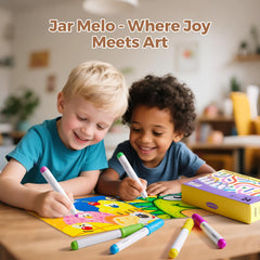 Jar Melo Washable Markers gift-ready box makes a thoughtful art gift.