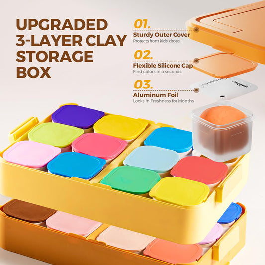 Jar Melo clay pods sealed for freshness keep clay soft between sessions